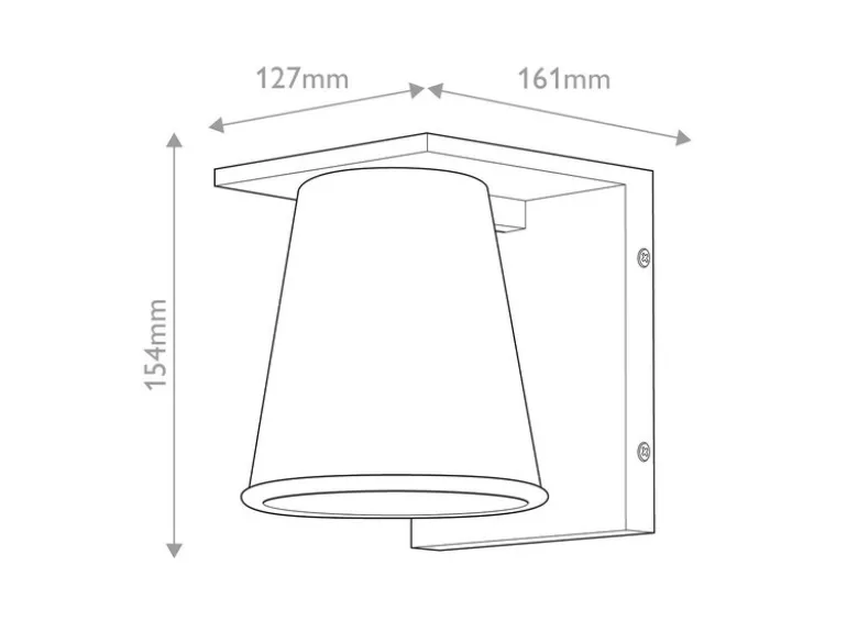 Kleine LED Außenwandleuchte HANS Bronzefarbig, Salzluft resistent, Höhe 15,5cm