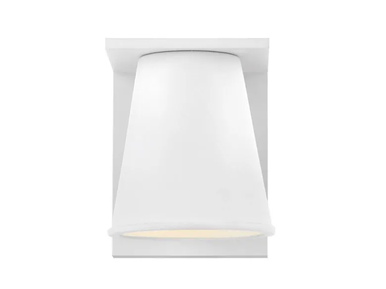 Kleine LED Außenwandleuchte HANS Weiß, Salzluft resistent, Höhe 15,5cm