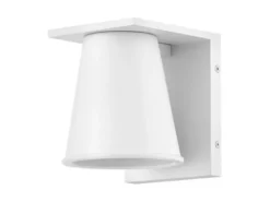 Kleine LED Außenwandleuchte HANS Weiß, Salzluft resistent, Höhe 15,5cm