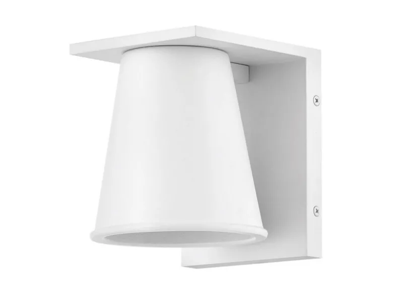 Kleine LED Außenwandleuchte HANS Weiß, Salzluft resistent, Höhe 15,5cm