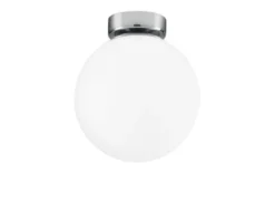 Kleine LED Deckenleuchte 1 flammig Glaskugel Opal Weiß, Ø 15cm