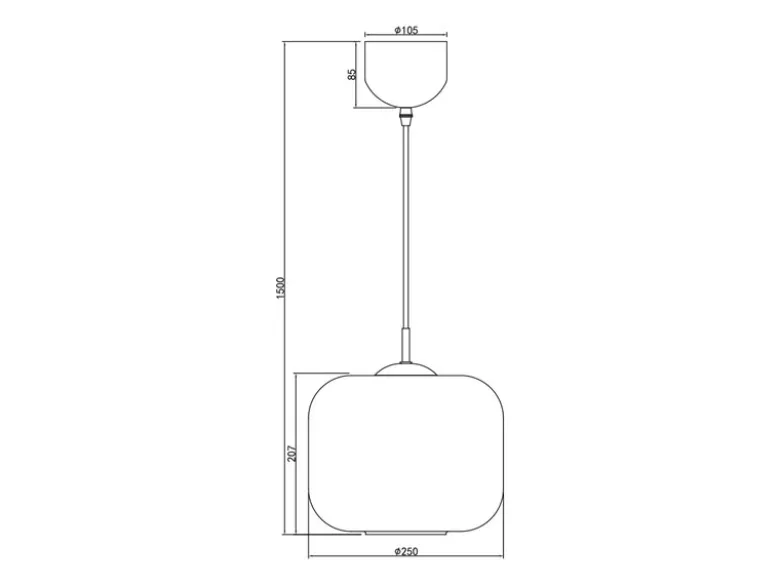 Kleine LED Pendelleuchte einflammig mit Glas Lampenschirm Weiß Ø 25cm