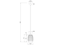 Kleine LED Pendelleuchte in Weiß mit ausgefallenem Stanzmuster, Ø 15cm