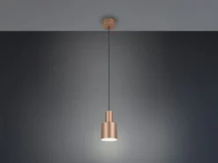 Kleine LED Pendelleuchte mit Metall Lampenschirm Coffee, Ø 12cm