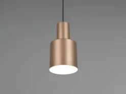 Kleine LED Pendelleuchte mit Metall Lampenschirm Coffee, Ø 12cm