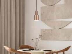 Kleine LED Pendelleuchte mit Metall Lampenschirm Coffee, Ø 12cm