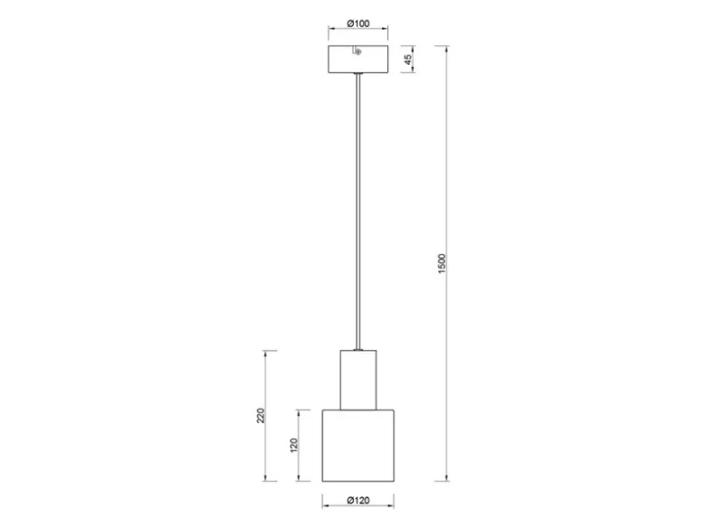 Kleine LED Pendelleuchte mit Metall Lampenschirm Beige, Ø 12cm