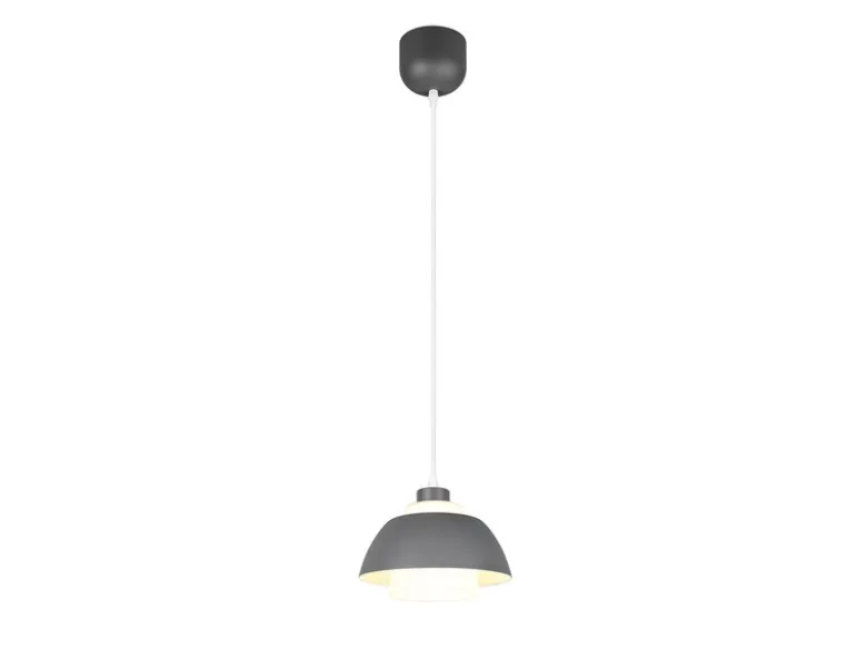 Kleine LED Pendelleuchte skandinavisch mit Metall- & Glasschirm Ø 23cm