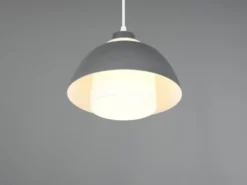 Kleine LED Pendelleuchte skandinavisch mit Metall- & Glasschirm Ø 23cm