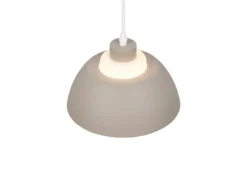 Kleine LED Pendelleuchte skandinavisch mit Metall- & Glasschirm Ø 23cm