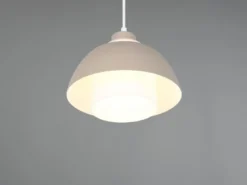 Kleine LED Pendelleuchte skandinavisch mit Metall- & Glasschirm Ø 23cm