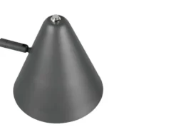 Kleine LED Stehleuchte mit Schwenkarm aus Metall Anthrazit, Höhe 126,5cm