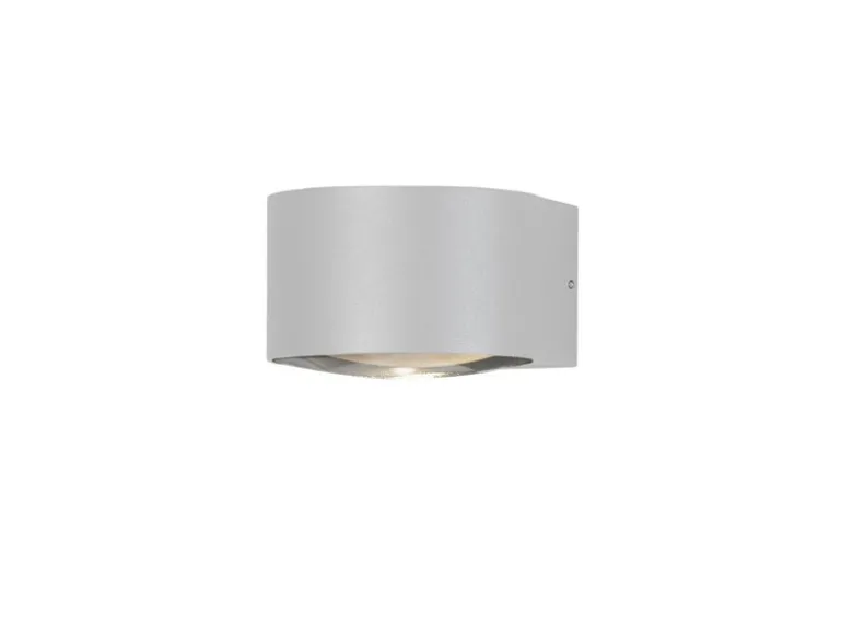 Kleine LED Up and Down Außenwandleuchte GELA in Weiß, Höhe 6,5cm