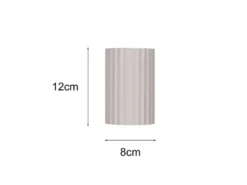Kleine LED Wandleuchte mit Up and Down Lichteffekt, Metall Grau, Höhe 12cm