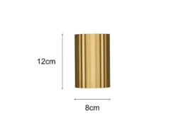 Kleine LED Wandleuchte mit Up and Down Lichteffekt, Metall Gold, Höhe 12cm