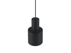 Kleine Pendelleuchte AGUDO mit Metall Lampenschirm Schwarz, Ø 12cm