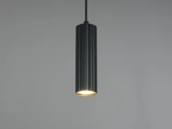 Kleine Pendelleuchte SOKA einflammig aus Metall Schwarz Ø 5,5cm
