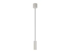 Kleine Pendelleuchte SOKA einflammig aus Metall Hellgrau Ø 5,5cm