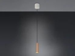 Kleine Pendelleuchte SOKA einflammig aus Metall Coffee Ø 5,5cm