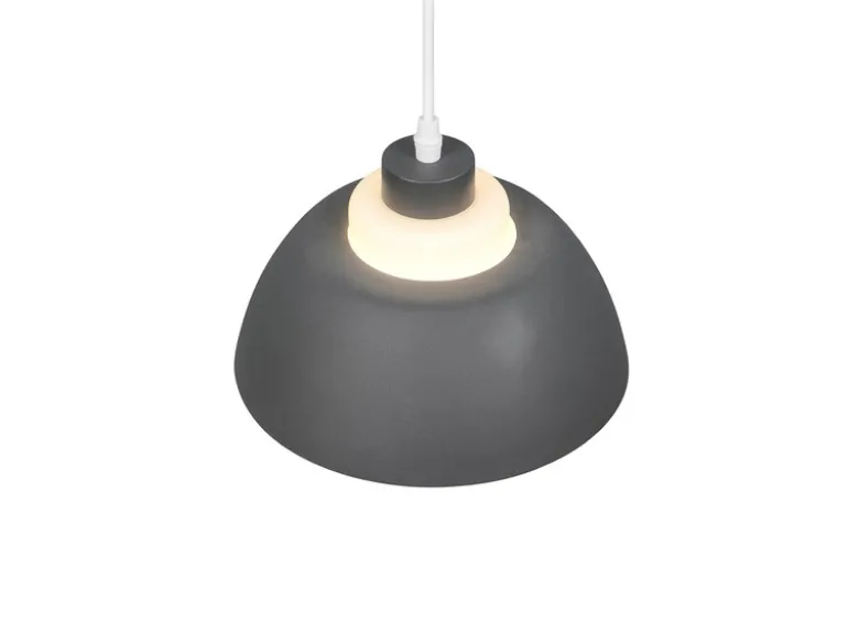 Kleine Pendelleuchte TILOS skandinavisch mit Metall- & Glasschirm Ø 23cm