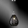 Kleine Pendelleuchte ULLER 1-flammig mit Rauchglas Lampenschirm, Ø 20cm