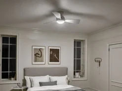 Kleiner Deckenventilator SOLA Weiß, mit Licht - Feuchtraumgeeignet, Ø 86cm