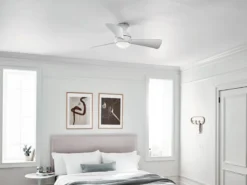 Kleiner Deckenventilator SOLA Weiß, mit Licht - Feuchtraumgeeignet, Ø 86cm