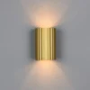Kleine Wandleuchte IMARIA mit Up and Down Lichteffekt Metall Gold Höhe 12cm