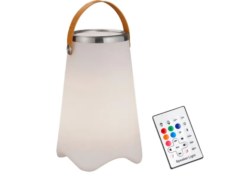 LED Akku Bodenlampe CALLOON mit RGB, Bluetooth Lautsprecher & Weinkühler 50cm