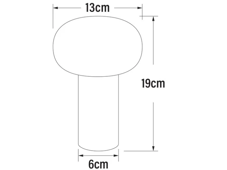 LED Akku Outdoor Tischleuchte ANTIBES mit RGB Farbwechsel, Schwarz Höhe 19cm