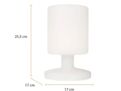 LED Akku Tischlampe MAXIMA Outdoor & Indoor, per USB aufladbar, Höhe 25,5cm