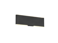 LED Akku Wandleuchte mit Fernbedienung, per USB aufladbar, Schwarz Breite 22cm