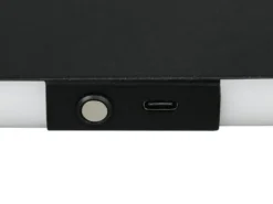 LED Akku Wandleuchte mit Fernbedienung, per USB aufladbar, Schwarz Breite 22cm