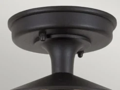 LED Außen Decken Laterne aus Alu im Landhausstil, Schwarz Höhe 23,5cm