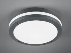 LED Außen Deckenleuchte Wandleuchte 2er SET mit Bewegungsmelder Anthrazit, Ø30cm