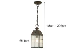 LED Außenhängeleuchte im antiken Landhausstil, Ø14cm