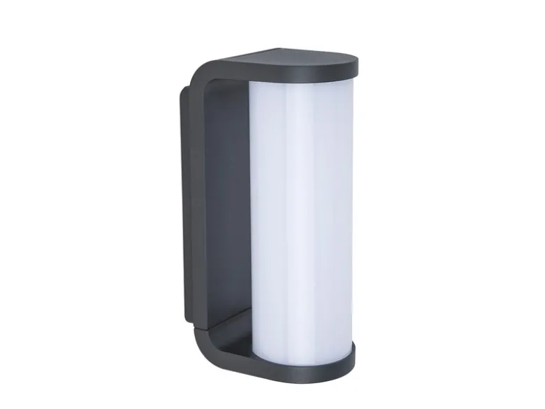 LED Außenwandleuchte ADALYN Schwarz, Glas-Zylinder IP44, 7x20cm