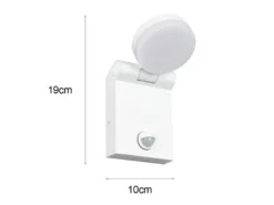 LED Außenwandleuchte ADOUR Höhe 19cm, Weiß mit Bewegungsmelder