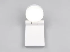 LED Außenwandleuchte ADOUR Leuchtenkopf einstellbar, Weiß Höhe 19cm