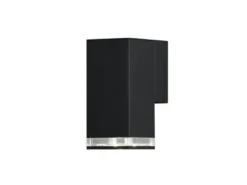 LED Außenwandleuchte ALU Down Light Schwarz Effektstreifen IP44, Höhe 16,5cm