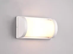 LED Außenwandleuchte Aluminium & Acrylglas Weiß, Höhe 27cm