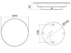 LED Außenwandleuchte Anthrazit 2er Set indirekte Beleuchtung Ø 25cm