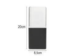 LED Außenwandleuchte aus Aluminium in Schwarz Up Light, Höhe 20cm