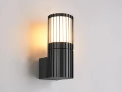 LED Außenwandleuchte aus Aluminium in Anthrazit, Höhe 20cm