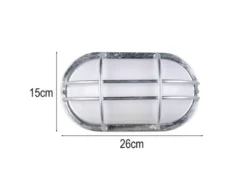 LED Außenwandleuchte aus Metall feuerverzinkt, Salzluft resistent, Breite 26cm