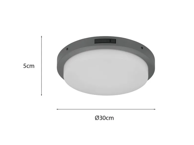 LED Außenwandleuchte BERMEJO mit Hausnummer & Bewegungsmelder Ø30cm