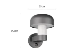LED Außenwandleuchte Betonoptik mit Bewegungsmelder, Höhe 24cm