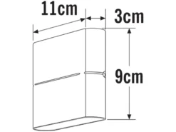 LED Außenwandleuchte CHIERI, Up and Down ALU in Anthrazit, Höhe 9cm Breite 11cm