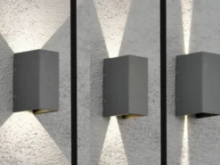 LED Außenwandleuchte CREMONA Up and Down Höhe 17cm, Anthrazit