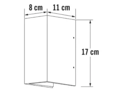 LED Außenwandleuchte CREMONA Up and Down Höhe 17cm, Grau